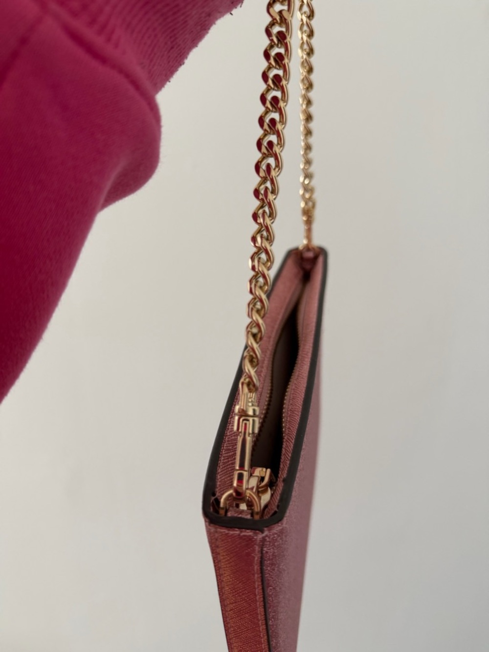 Kate Spade Pink Glitter Gold Chain Small Bag - Picture 4 of 6